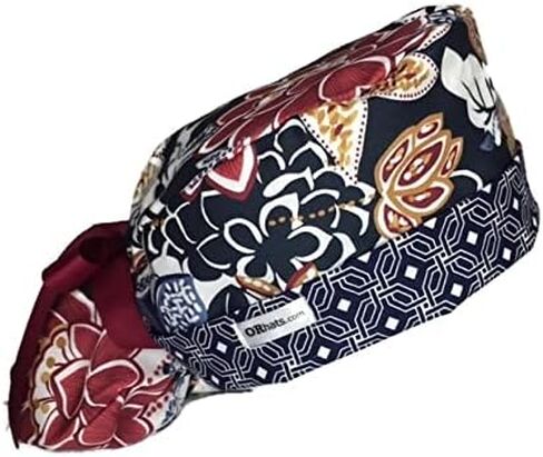 Ponytail Scrub Cap Flowery Scrub Hat Scrub Caps for Women in Saudi Arabia