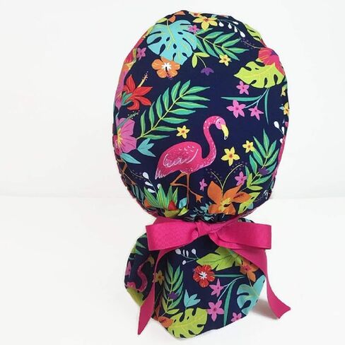 Ponytail Scrub Cap Tropical Scrub Hat Scrub Caps for Women in Saudi Arabia