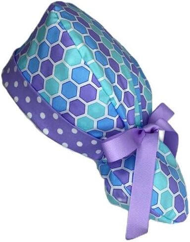 Ponytail Scrub Cap Honeycomb, Ponytail Scrub Hat Scrub Caps for Women OR Hats in Saudi Arabia