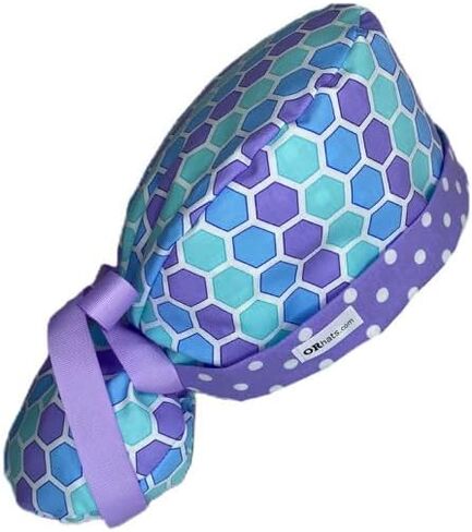 Ponytail Scrub Cap Honeycomb, Ponytail Scrub Hat Scrub Caps for Women OR Hats in Saudi Arabia