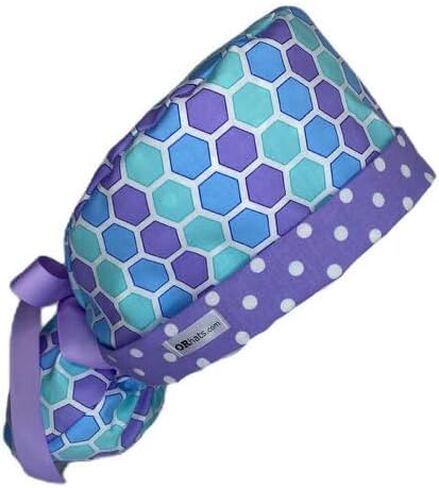 Ponytail Scrub Cap Honeycomb, Ponytail Scrub Hat Scrub Caps for Women OR Hats in Saudi Arabia