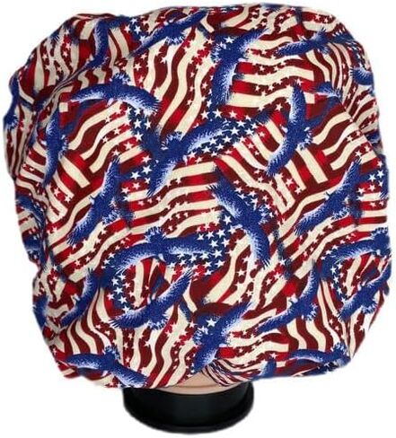 Bouffant Scrub Cap Patriotic Scrub Hat OR Hats Womens Scrub Caps in Saudi Arabia