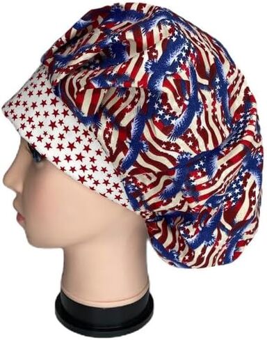 Bouffant Scrub Cap Patriotic Scrub Hat OR Hats Womens Scrub Caps in Saudi Arabia