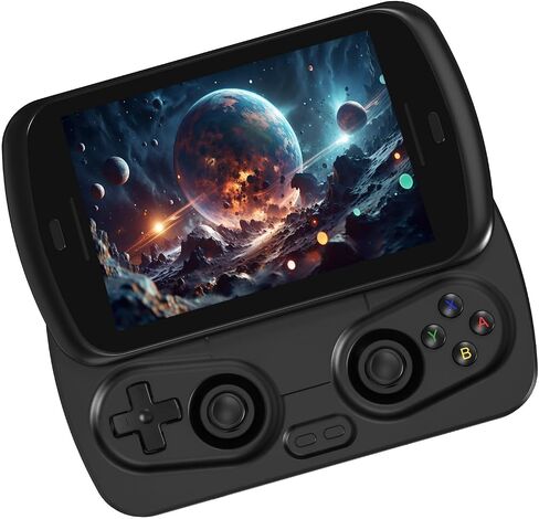 RG Slide Retro Handheld Game Console, 4.7-inch LTPS In-Cell Screen Capacitive Joystick Android 13 System Support AI Assistant 5G WIFI Bluetooth 5.0 NO Game Card(Black) in Kuwait