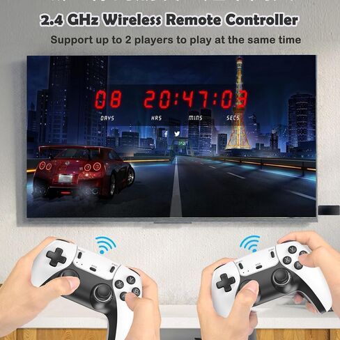 Retro Gaming Console, Plug and Play Video Game Console Built in 40000+ Games,28 Classic Emulators, 4K High Definition HDMI Output for TV with Dual Controllers in Saudi Arabia