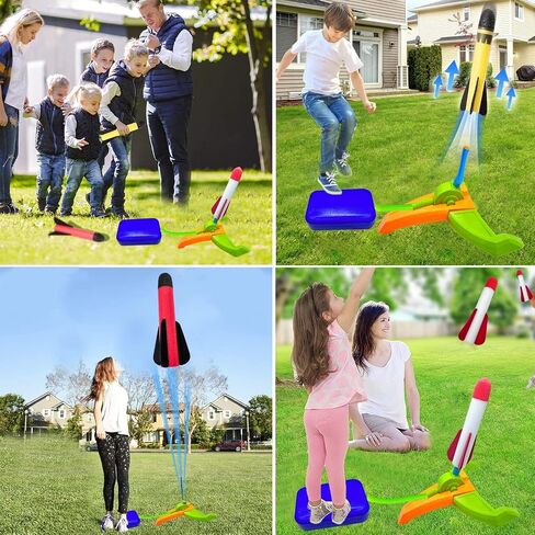 Foam Rocket Launcher for Kids Age 3 4 5 6 7 8+, Fun Catapult Rocket Toys Boys Toys Age 3-12 Girls Gift Rocket Kids Outdoor Toy in Saudi Arabia