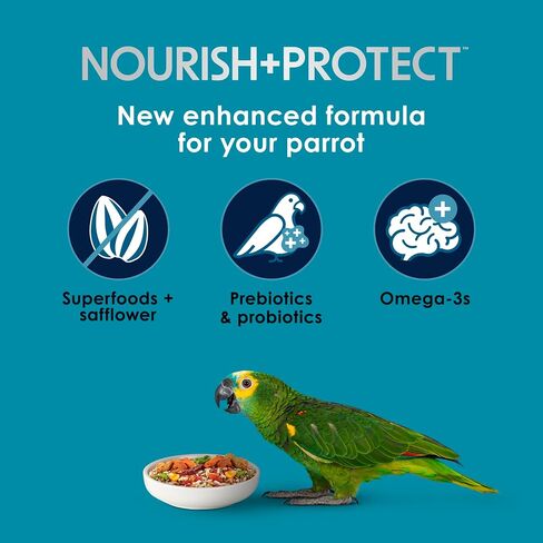 Kaytee Forti-Diet Pro Health+Safflower Nourish+Protect Parrot Food, Supports Breeding and Molting, Nutrition Backed by Science, Digestive and Brain Health, 4 pounds in Saudi Arabia