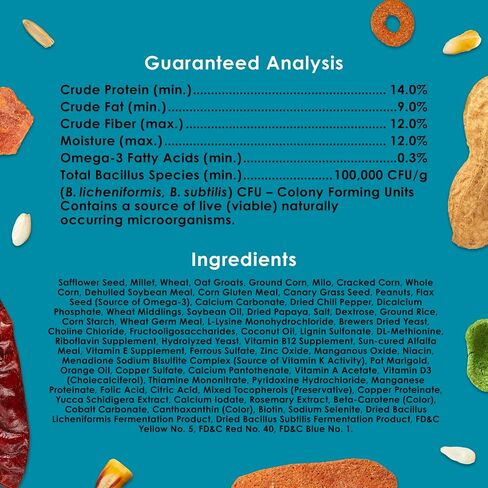 Kaytee Forti-Diet Pro Health+Safflower Nourish+Protect Parrot Food, Supports Breeding and Molting, Nutrition Backed by Science, Digestive and Brain Health, 4 pounds in Saudi Arabia
