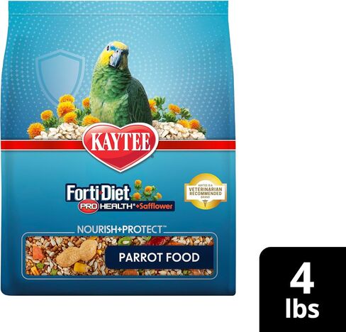 Kaytee Forti-Diet Pro Health+Safflower Nourish+Protect Parrot Food, Supports Breeding and Molting, Nutrition Backed by Science, Digestive and Brain Health, 4 pounds in Saudi Arabia