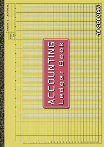Accounting Ledger Book: 13 Column Accounting Ledger Log Book for Small Business, Personal Finance and Bookkeeping - 11.69"x8.27" Horizontal Layout - 110 Pages in Saudi Arabia