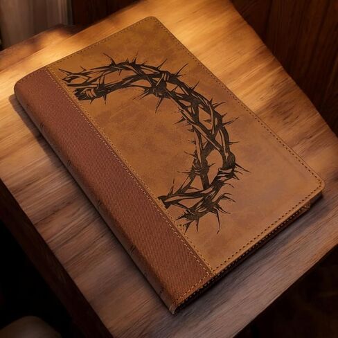 Personalized Large Print NIV Bible | Crown of Thorns Custom Name Laser Engraved Bible | Custom NIV Bible | Christian Gift | Baptism Gift in Saudi Arabia