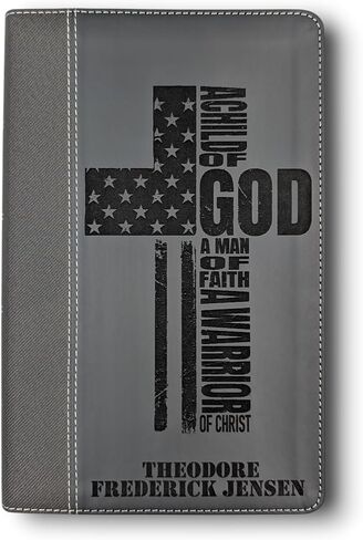 Warrior of God Personalized Large Print NIV Bible | Cross Engraved Bible | Custom Name Black Gray Bible | Word of God Laser Engraved Bible | Baptism Gift in Saudi Arabia