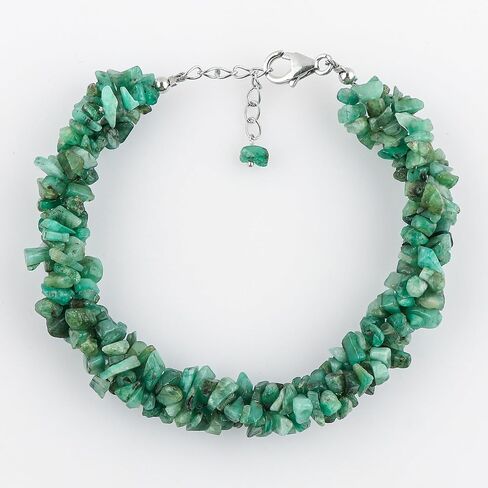 Crystalis الطبيعية التنزانيت والخرز peridot سوار الحبل البلورات ، والرقائق شذرات الأحجار الكريمة المخللة ، وشقرا شاكرا الشفاء ، مجوهرات الهدايا النسائية ، 925 سوار الفضة 8 بوصة ، هدية للأميرة in Kuwait