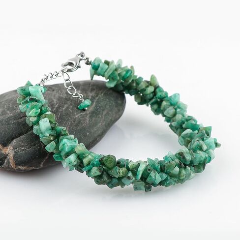 Crystalis الطبيعية التنزانيت والخرز peridot سوار الحبل البلورات ، والرقائق شذرات الأحجار الكريمة المخللة ، وشقرا شاكرا الشفاء ، مجوهرات الهدايا النسائية ، 925 سوار الفضة 8 بوصة ، هدية للأميرة in Kuwait