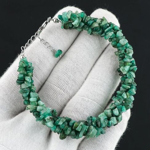 Crystalis الطبيعية التنزانيت والخرز peridot سوار الحبل البلورات ، والرقائق شذرات الأحجار الكريمة المخللة ، وشقرا شاكرا الشفاء ، مجوهرات الهدايا النسائية ، 925 سوار الفضة 8 بوصة ، هدية للأميرة in Kuwait