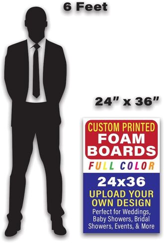 Custom Foam Board Poster Sign, 24x36" – 3/16" Thick – Personalized Foamcore Event Signs for Wedding, Baby Shower, Announcements, Presentations, Arts & Crafts in Saudi Arabia