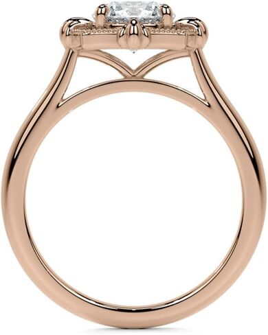 1CT-3CT Round Cut Ring Moissanite Wedding Ring for Women Halo Handmade Ring Handmade ، Promise Home for Her (2 CT ، Yellow) in Saudi Arabia