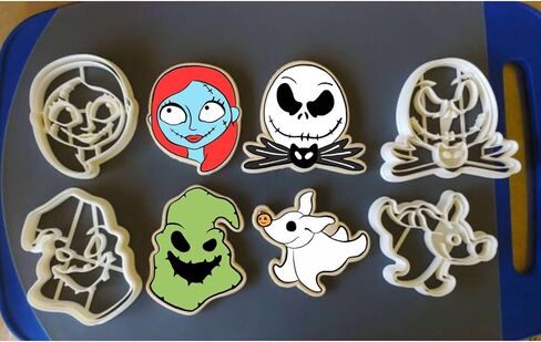 Halloween Christmas Cookie Cutter, Halloween Cookie Cutter, Fondant Cutter, Jack Cookie Cutter, Sally Cookie Cutter (Set of 4) (3.5 Inch Set) in Saudi Arabia