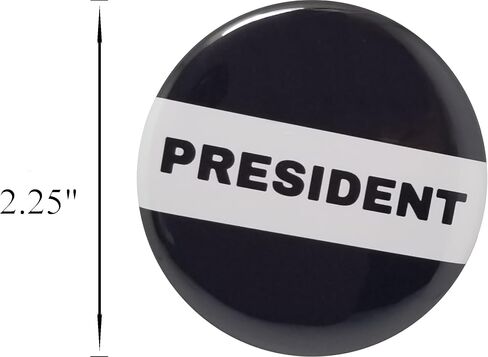 President badge for clubs and organizations - single large 2.25" pinback button in Saudi Arabia