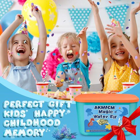 Magic Water Elf Toy Kit for Kids - Aqua Fairy Water Gel Kit - 20 Colors*60ml Squishy Maker Set - 18 Shape Molds - Arts & Crafts Water Elf Creation kit - Children's DIY Marine Life (20 Colors) in Kuwait