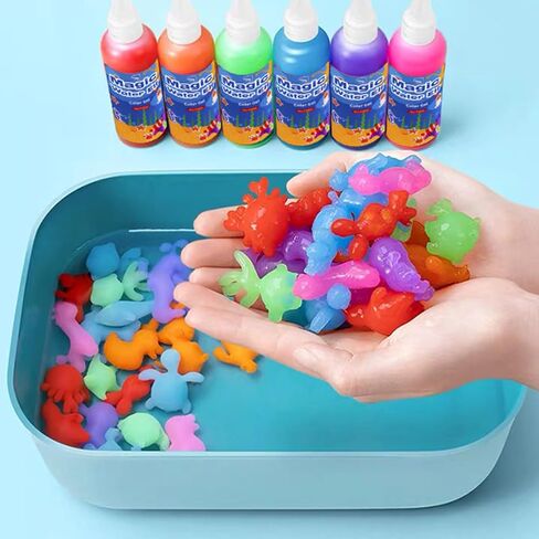 Magic Water Elf Toy Kit for Kids - Aqua Fairy Water Gel Kit - 20 Colors*60ml Squishy Maker Set - 18 Shape Molds - Arts & Crafts Water Elf Creation kit - Children's DIY Marine Life (20 Colors) in Kuwait