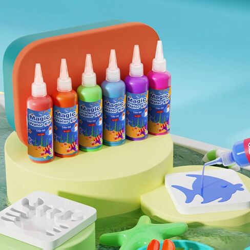 Magic Water Elf Toy Kit for Kids - Aqua Fairy Water Gel Kit - 20 Colors*60ml Squishy Maker Set - 18 Shape Molds - Arts & Crafts Water Elf Creation kit - Children's DIY Marine Life (20 Colors) in Kuwait