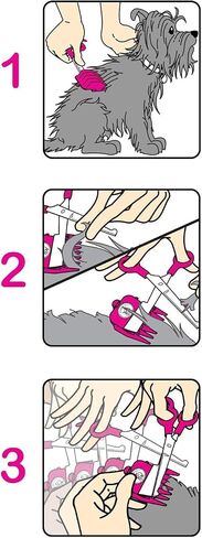 SCAREDY CUT Silent Pet Grooming Kit for Dog, Cat and All Pet Grooming - A Quiet Alternative to Electric Clippers for Sensitive Pets (Left-Handed Pink) in Saudi Arabia