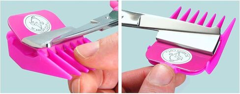 SCAREDY CUT Silent Pet Grooming Kit for Dog, Cat and All Pet Grooming - A Quiet Alternative to Electric Clippers for Sensitive Pets (Left-Handed Pink) in Saudi Arabia