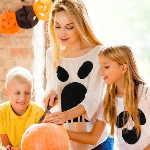 Oudain 4 Pcs Halloween Adhesive Silly Ghost Face Felt Sticker Felt Cute Clothes Sticker for Halloween DIY Projects Costume Decorations(Classic) in Saudi Arabia