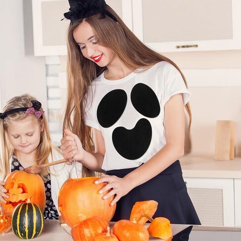 Oudain 4 Pcs Halloween Adhesive Silly Ghost Face Felt Sticker Felt Cute Clothes Sticker for Halloween DIY Projects Costume Decorations(Classic) in Saudi Arabia