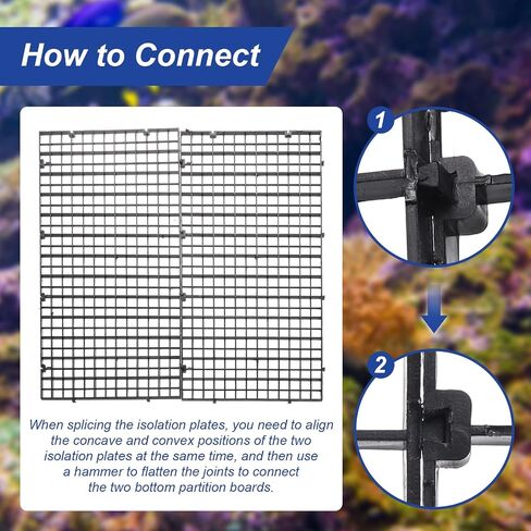 UXCELL 2PCS Aquarium Fish Fish Distider ، 12 × 12 بوصة من البلاستيك قفص البيض الصناديق الناشر الفاصل الفاصل السفلي مع مقاطع المصاصة وأكواب الشفط للحوض الأسود ، الأسود in Saudi Arabia