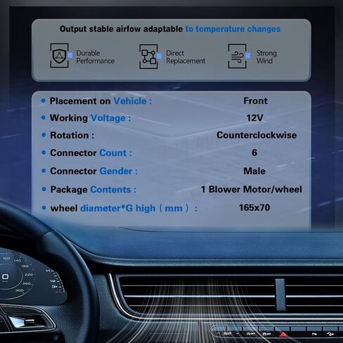 محرك منفاخ سخان HVAC مع قفص مروحة متوافق مع سيارات دودج ولكزس ومركبات تويوتا - رحلة، ES300h، ES350، GX460، RX350، RX450h، Camry، Highlander، Venza، 4Runner، استبدال 700215 in Saudi Arabia