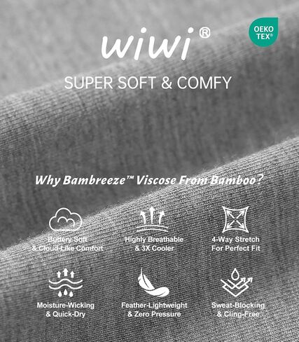 WiWi Men's Soft Knit Pajama Pants Bamboo Viscose Sleep Lounge Bottoms with Pockets Open Fly Sleepwear Sweatpants S-XXL in Saudi Arabia