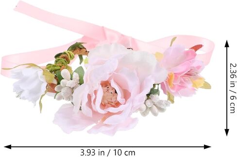 Housoutil Pet Flower Flower ، تاج الأزهار الاصطناعية القابلة للتعديل للكلاب ، طوق زهور الزفاف لمهرجان الزفاف الاحتفالات بالتصوير الفوتوغرافي الدعائم in Kuwait