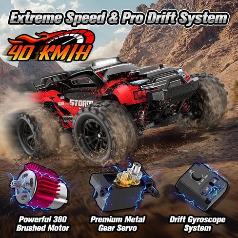 1:18 RC Cars ، 2.4 جيجا هرتز 4WD السرعة عالية 40 كم/ساعة سيارة التحكم عن بعد مع عجلة الانجراف ، جميع التضاريس على الطريق Monster Truck RC DRIFT مع GYRO للبالغين الأولاد 8-12 in Saudi Arabia