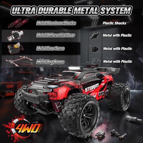 1:18 RC Cars ، 2.4 جيجا هرتز 4WD السرعة عالية 40 كم/ساعة سيارة التحكم عن بعد مع عجلة الانجراف ، جميع التضاريس على الطريق Monster Truck RC DRIFT مع GYRO للبالغين الأولاد 8-12 in Saudi Arabia