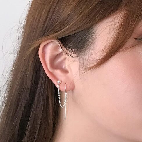 Double Piercing Earrings Second Hole Earrings for Women Earrings for Double Pierced Ears Double Hole Earrings Chain Earrings for Women Two Holes Double Lobe Earrings Set (14k Gold filled) in Saudi Arabia