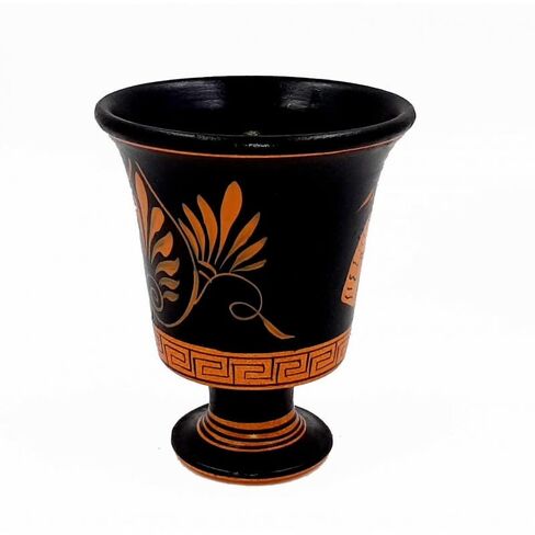 Pythagorean cup,Greedy Cup 11cm,Red Figure painting,Shows Pythagoras in Kuwait