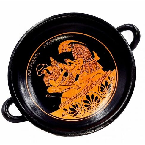 الشكل الأحمر Kylix ، يوضح أخيل مع الوطني ، قطره 16 سم in Kuwait