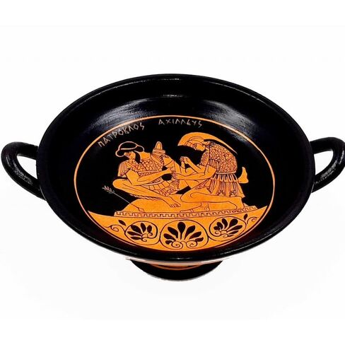 الشكل الأحمر Kylix ، يوضح أخيل مع الوطني ، قطره 16 سم in Kuwait
