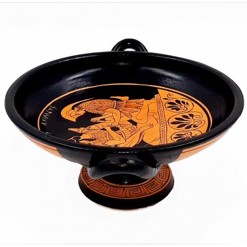 الشكل الأحمر Kylix ، يوضح أخيل مع الوطني ، قطره 16 سم in Kuwait
