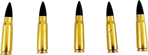 7.62x39 Snap caps - Dummy Training Rounds - Set of 5 (Blue & Brass) in Kuwait