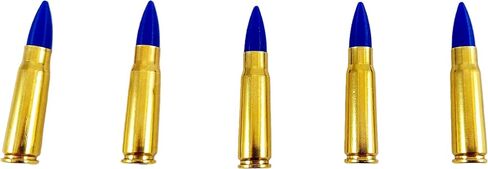 7.62x39 Snap caps - Dummy Training Rounds - Set of 5 (Blue & Brass) in Kuwait