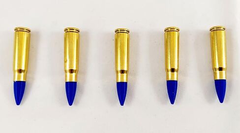 7.62x39 Snap caps - Dummy Training Rounds - Set of 5 (Blue & Brass) in Kuwait