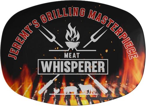 Personalized BBQ Gifts For Men, Grilling Plate For Outdoor Grill, Large Serving Platter For Grilling, Gifts For Men BBQ, Barbeque Gifts For Men, Grilling Plate Funny Meat Whisperer in Saudi Arabia