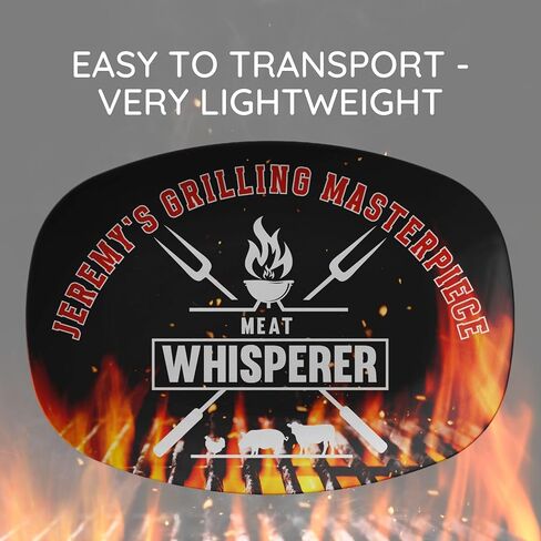 Personalized BBQ Gifts For Men, Grilling Plate For Outdoor Grill, Large Serving Platter For Grilling, Gifts For Men BBQ, Barbeque Gifts For Men, Grilling Plate Funny Meat Whisperer in Saudi Arabia