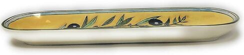 Ceramiche d'Arte Parrini - سيراميك إيطالي يقدم المقبلات صينية الرغيف الفرنسي الزيتون المصنوع في إيطاليا توسكان in Kuwait
