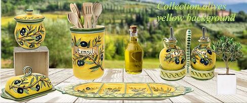 Ceramiche d'Arte Parrini - سيراميك إيطالي يقدم المقبلات صينية الرغيف الفرنسي الزيتون المصنوع في إيطاليا توسكان in Kuwait