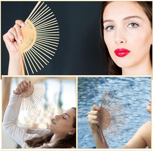 Homoyoyo 4pcs إطار مروحة اليد: مادة خشبية لمشاريع DIY - إطار مروحة محمولة قابلة للطي غير مكتملة لصياغة وتزيين المنزل in Saudi Arabia
