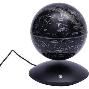 6 "كرة مكافحة مغناطيسية ، 360 درجة ، كرات جغرافية دوارة تدوير كرات مع LED مع LED عائم الرفع المغناطيسي العائم لغرفة دراسة مكتب المكتب المنزلي (ضوء الذهب/لون واحد) in Kuwait